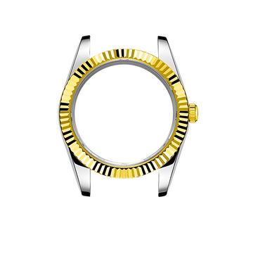 Boîtier Cannelé Or Jaune et Argent